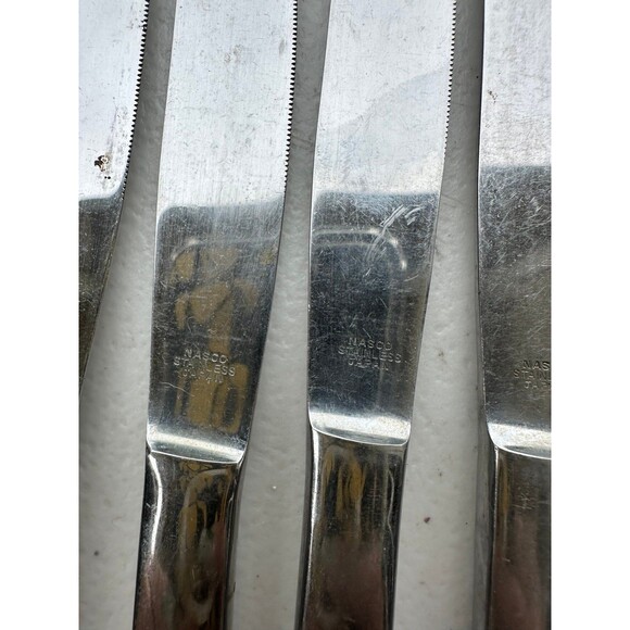 Vtg Nasco Japan Lady Charming Stainless Steel 6 Knives 3 Salad Forks Flatware - Picture 4 of 5